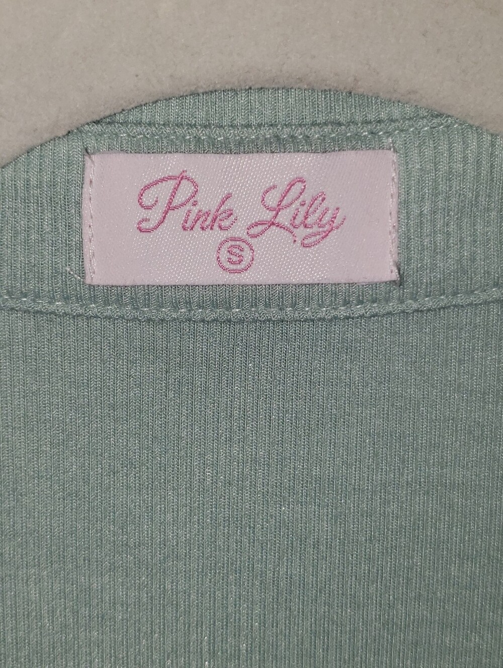 NWOT Sage Ribbed Shacket - Picture 2 of 5